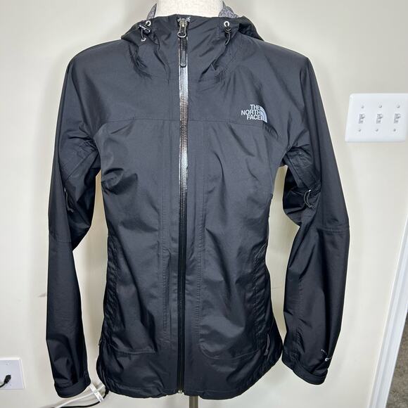The North Face Jacket Wind breaker Women's Size Small Black Full Zip WaterProof - Picture 1 of 14